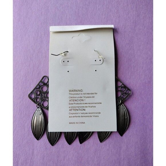 Chandelier Earrings Fashion Jewelry Drop Dangle Hammered Metal Inspired Alloy 1x - Picture 3 of 12